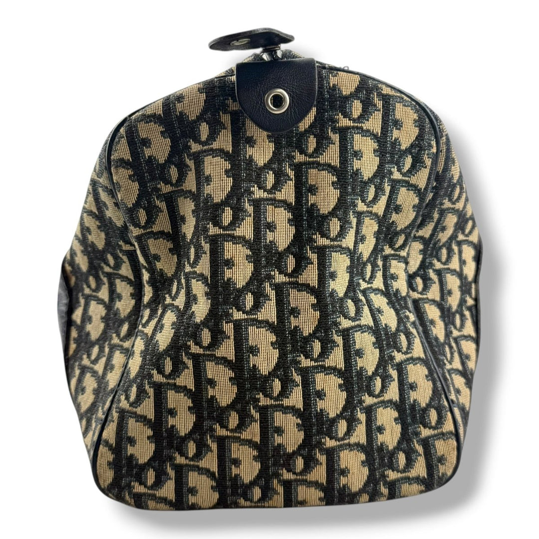 Christian Dior Boston Monogram Oblique Beige/Navy Handbag - Lux Central