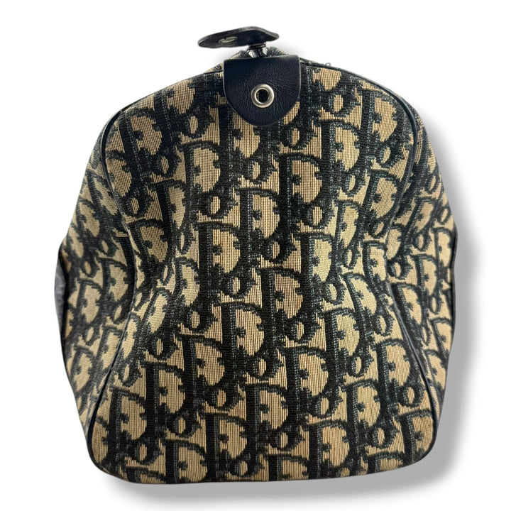 Christian Dior Boston Monogram Oblique Beige/Navy Handbag - Lux Central