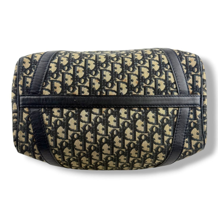 Christian Dior Boston Monogram Oblique Beige/Navy Handbag - Lux Central