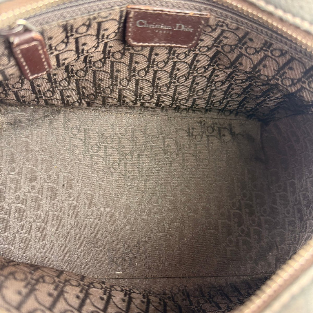 Christian Dior Cannage Grey Lady Dior Leather Handbag - Lux Central