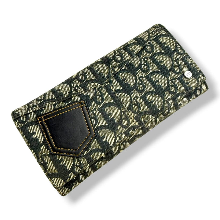 Christian Dior Denim Oblique Long Wallet - Lux Central