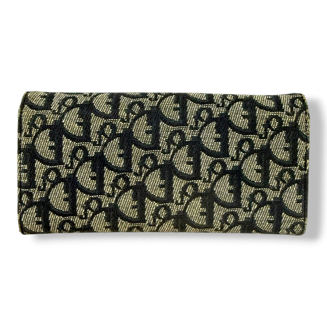 Christian Dior Denim Oblique Long Wallet - Lux Central