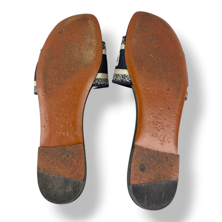 Christian Dior Dway Navy Blue Slides UK 6 / EU 39 - Lux Central