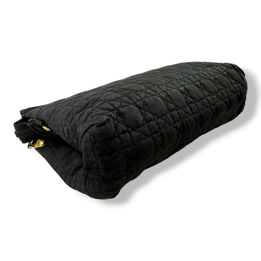 Christian Dior Lady Dior Black Quilted Cotton Crossbody Bag - Lux Central