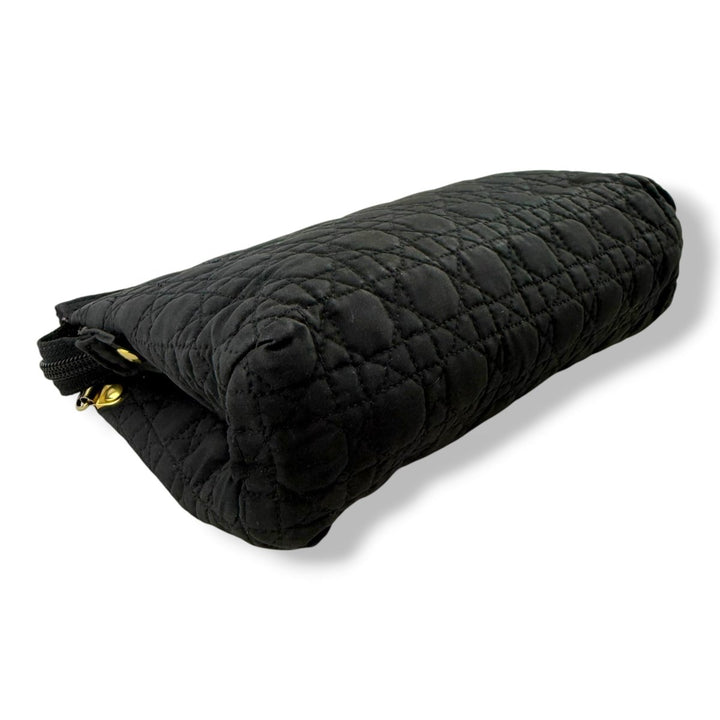 Christian Dior Lady Dior Black Quilted Cotton Crossbody Bag - Lux Central