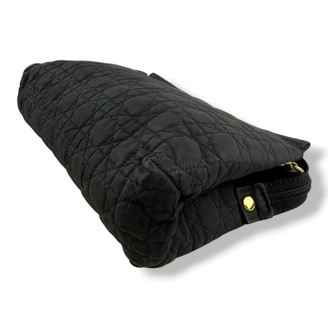 Christian Dior Lady Dior Black Quilted Cotton Crossbody Bag - Lux Central
