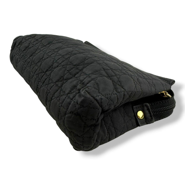 Christian Dior Lady Dior Black Quilted Cotton Crossbody Bag - Lux Central