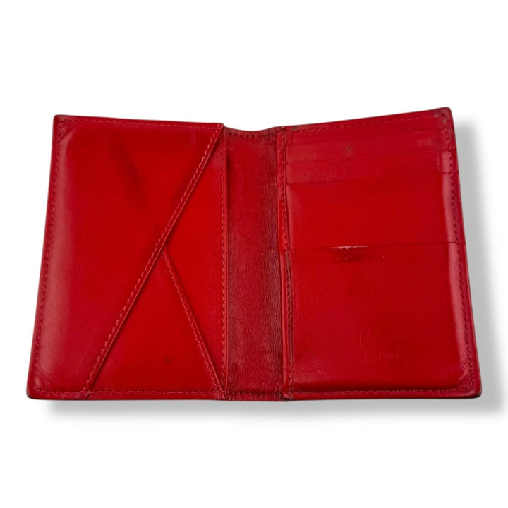 Christian Louboutin Black Paros Spiked Billfold Wallet - Lux Central