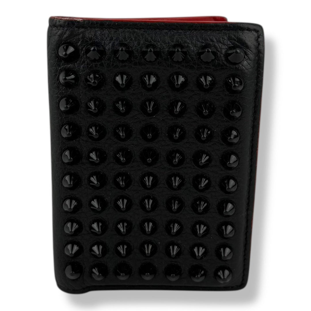 Christian Louboutin Black Paros Spiked Billfold Wallet - Lux Central