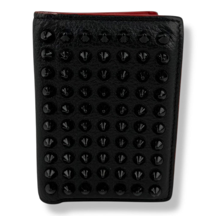 Christian Louboutin Black Paros Spiked Billfold Wallet - Lux Central
