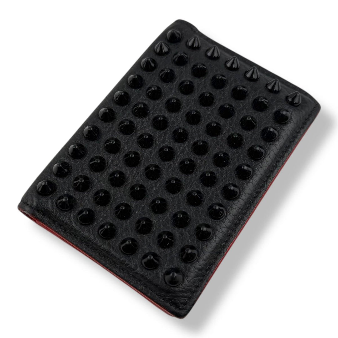 Christian Louboutin Black Paros Spiked Billfold Wallet - Lux Central