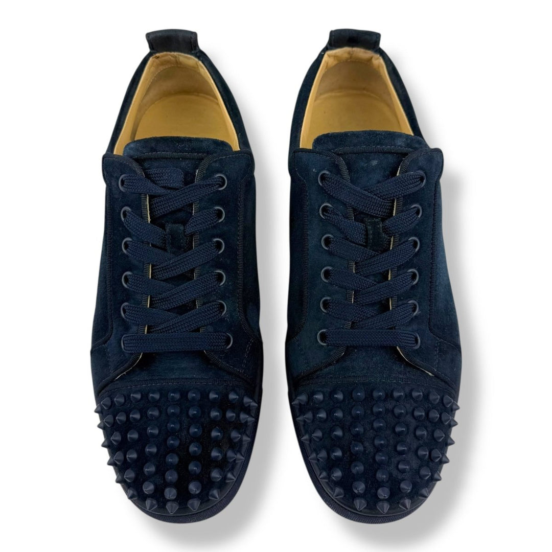 Christian Louboutin Louis Junior Spike Blue Suede UK 8 / EU 42 - Lux Central