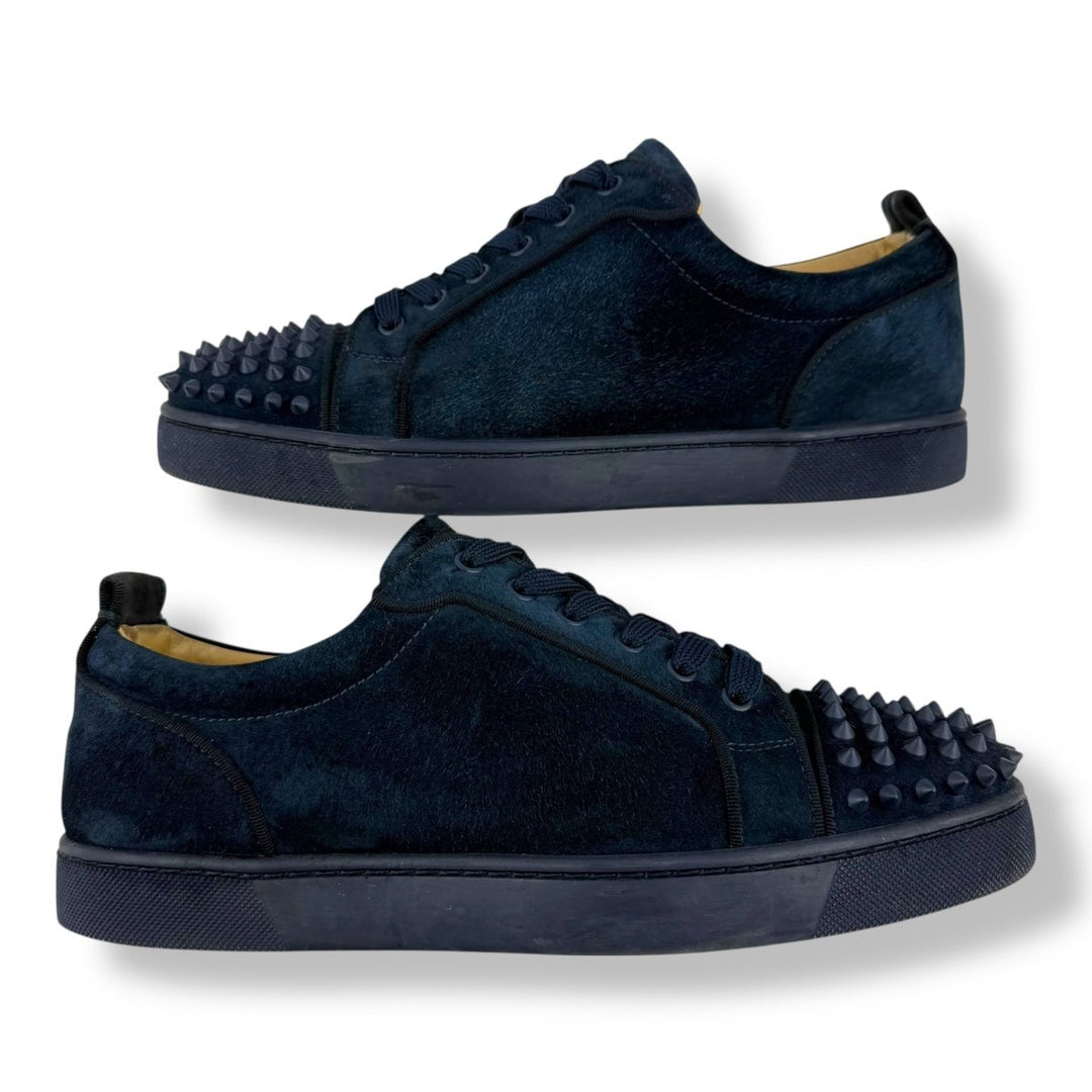 Christian Louboutin Louis Junior Spike Blue Suede UK 8 / EU 42 - Lux Central