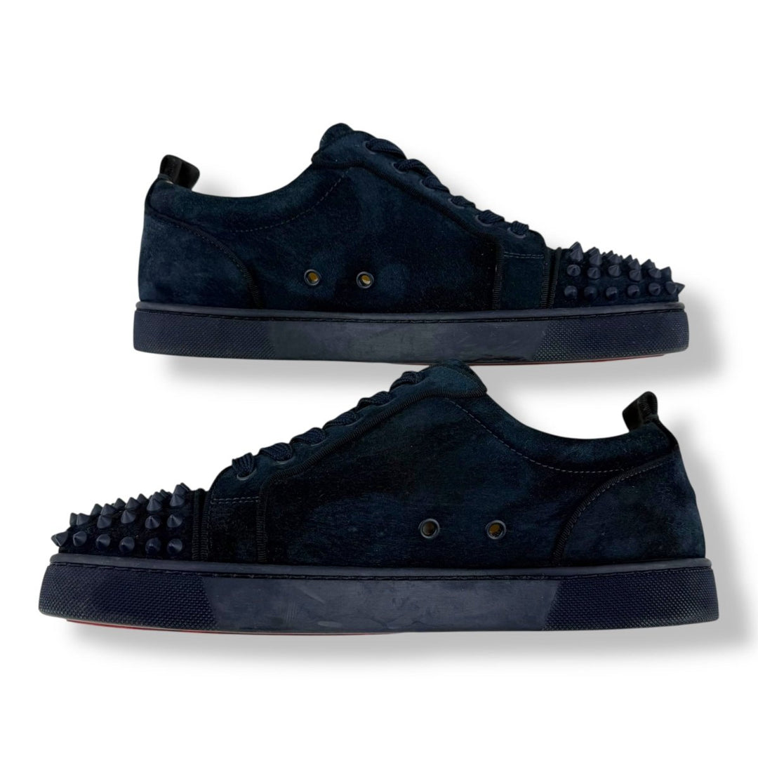 Christian Louboutin Louis Junior Spike Blue Suede UK 8 / EU 42 - Lux Central