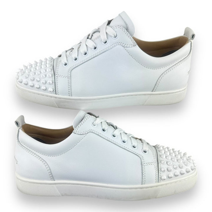 Christian Louboutin Louis Junior Spike White Leather UK 5.5 / EU 39.5 - Lux Central