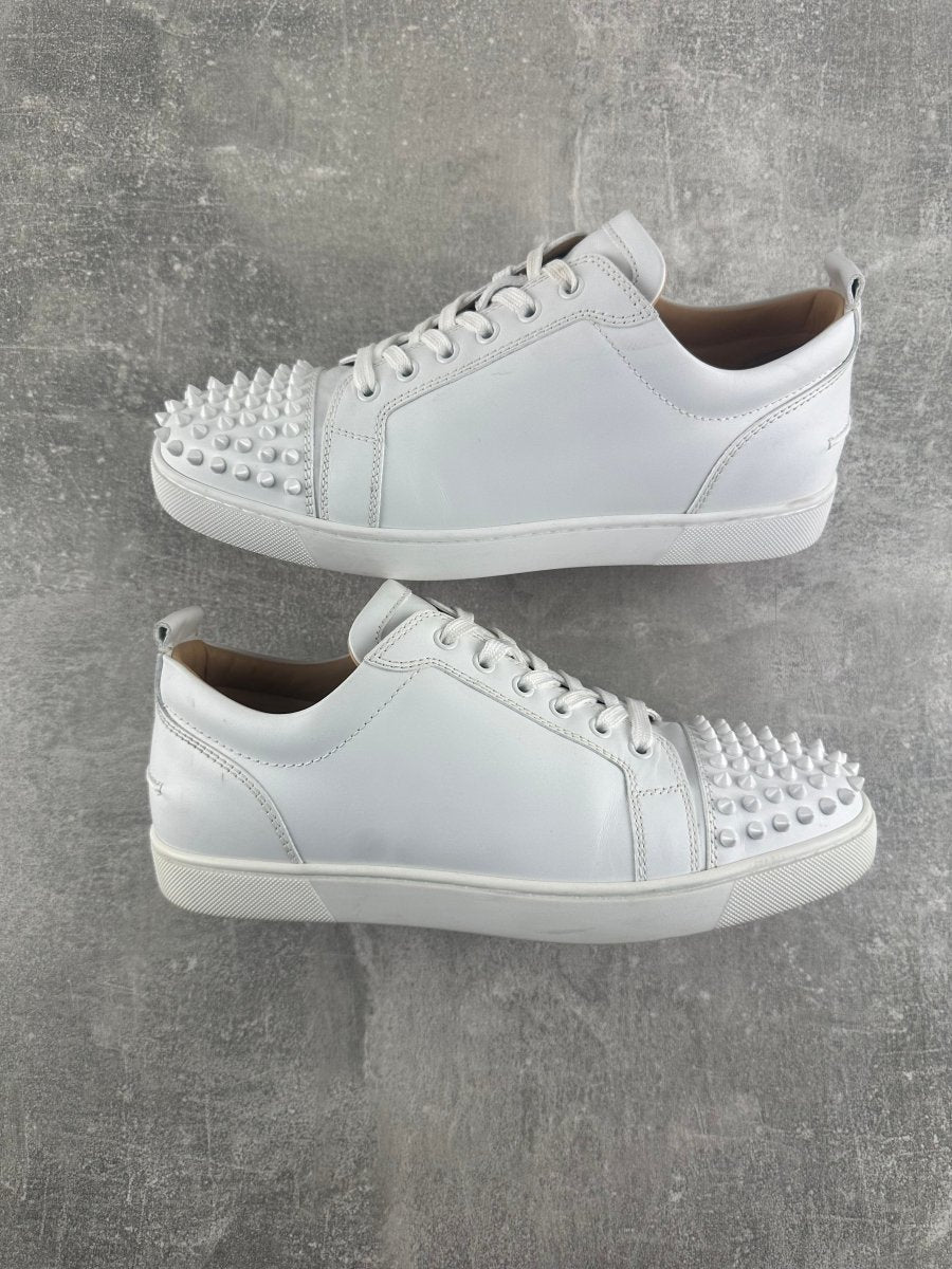 Christian Louboutin Louis Junior Spike White Leather UK 9 / EU 43 - Lux Central