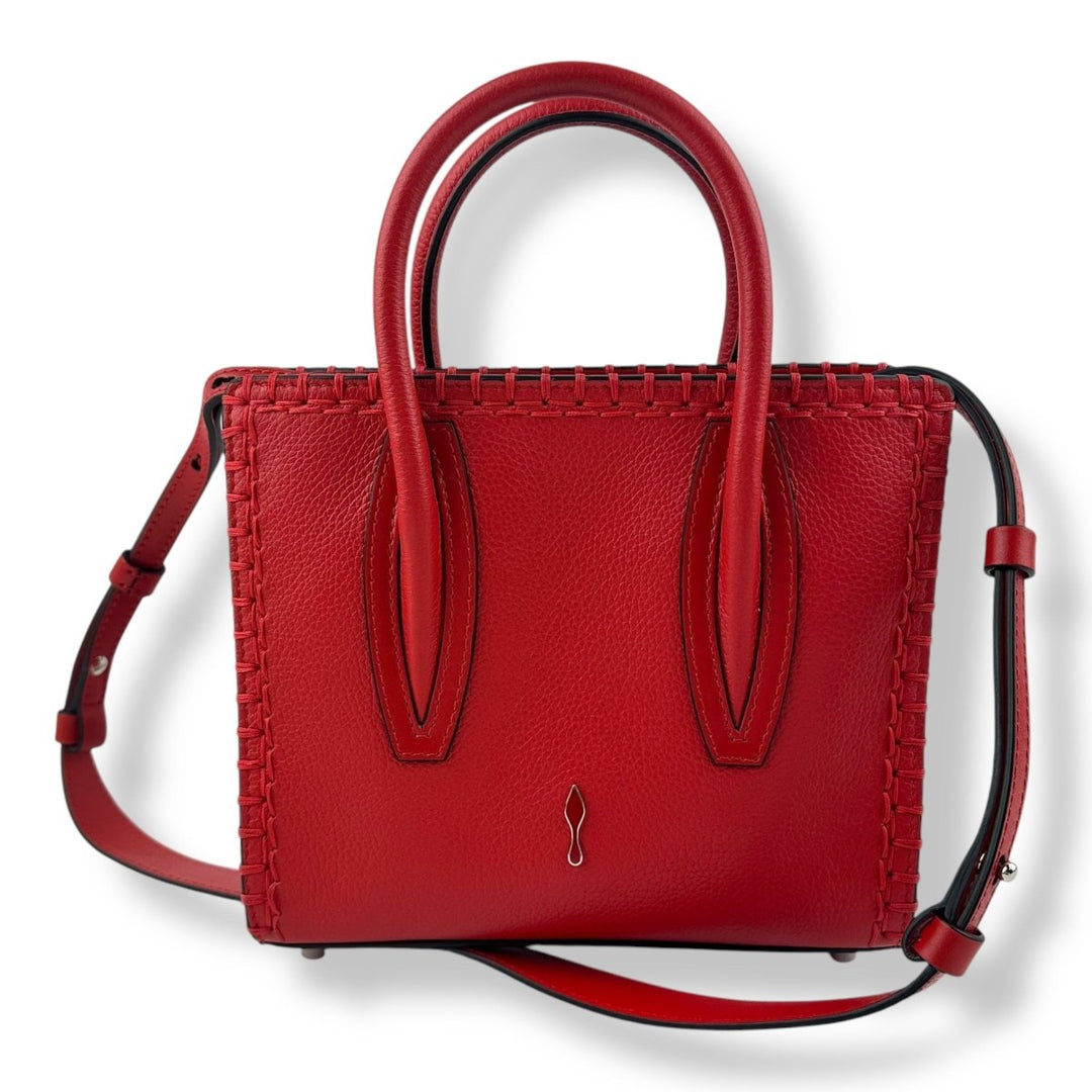 Christian Louboutin Red Leather Mini Paloma Tote Handbag - Lux Central