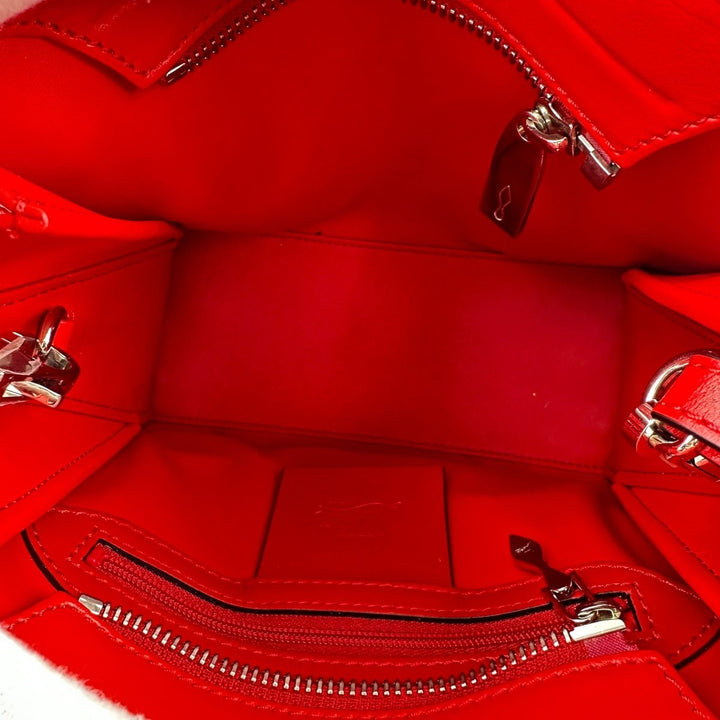 Christian Louboutin Red Leather Mini Paloma Tote Handbag - Lux Central