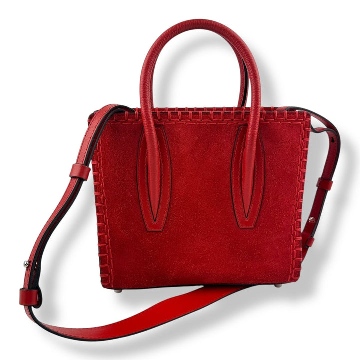 Christian Louboutin Red Leather Mini Paloma Tote Handbag - Lux Central