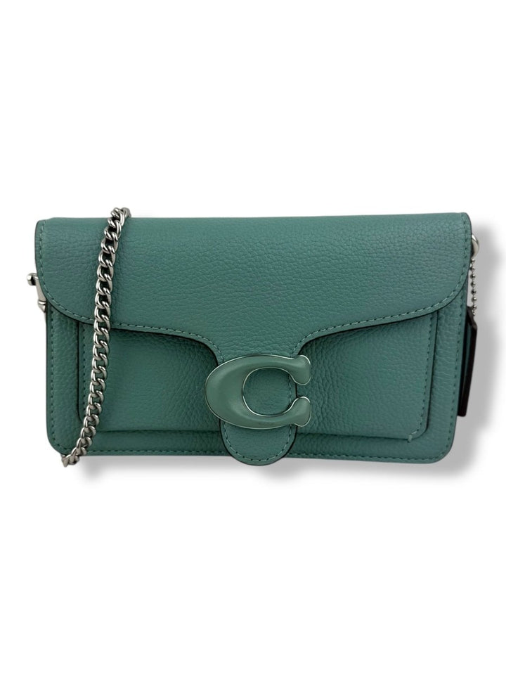 Coach 20 Pebbled Tabby Blue Leather Handbag - Lux Central