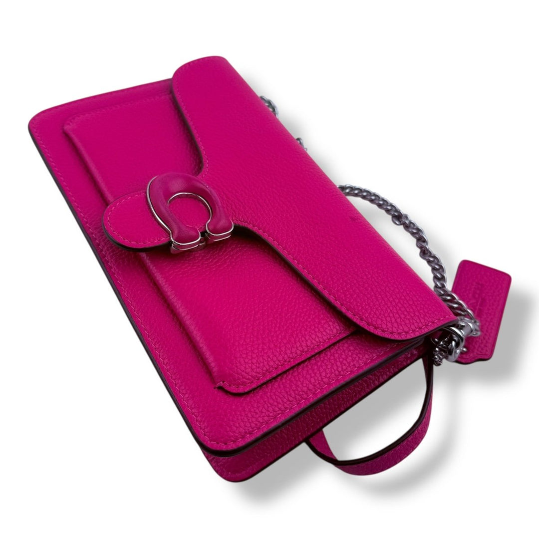 Coach 20 Pebbled Tabby Pink Leather Handbag - Lux Central