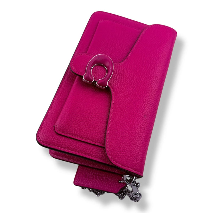 Coach 20 Pebbled Tabby Pink Leather Handbag - Lux Central