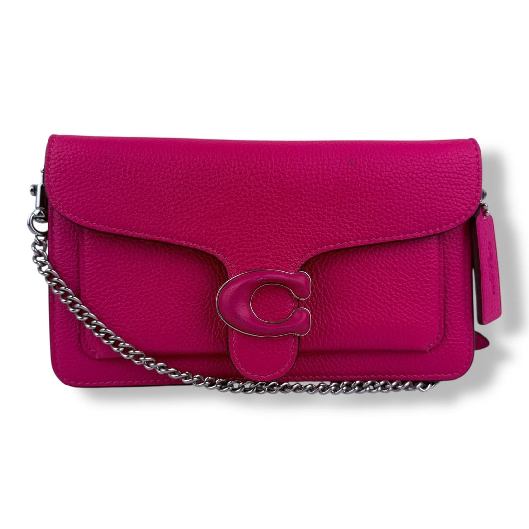 Coach 20 Pebbled Tabby Pink Leather Handbag - Lux Central