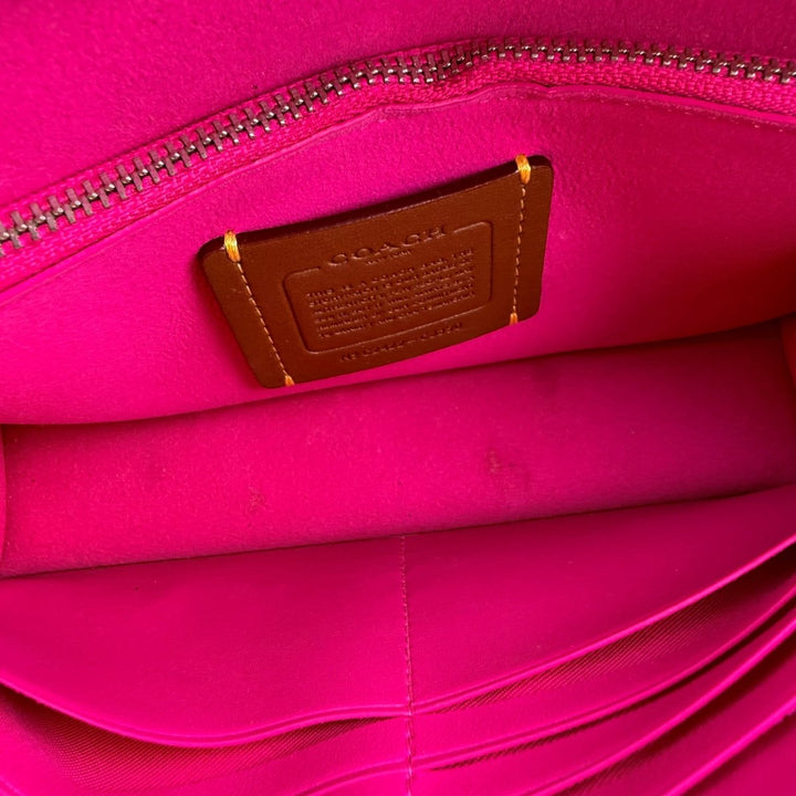 Coach 20 Pebbled Tabby Pink Leather Handbag - Lux Central