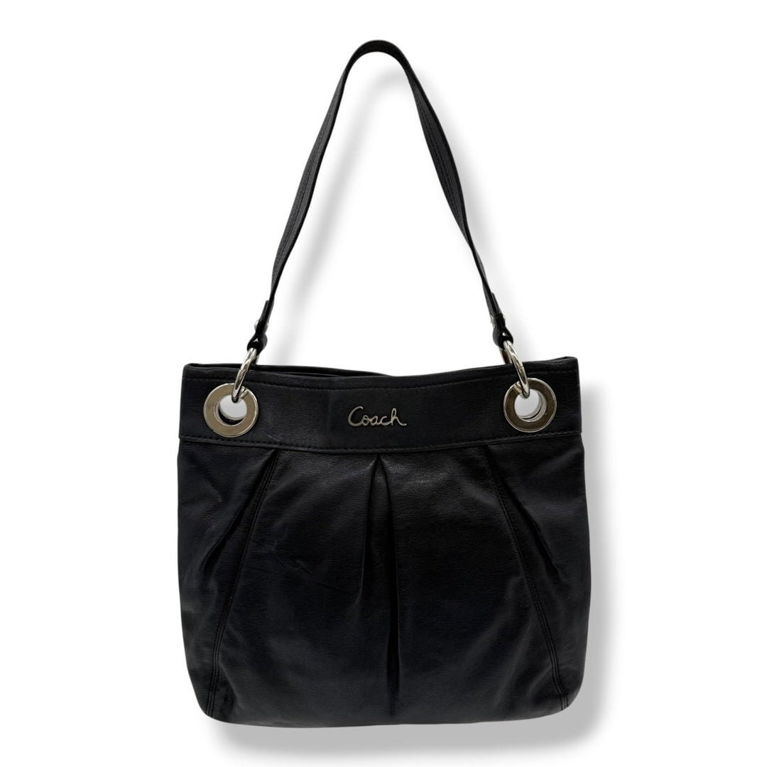 Coach Ashley Black Leather Shoulder Bag - Lux Central