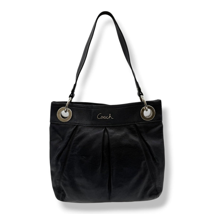 Coach Ashley Black Leather Shoulder Bag - Lux Central