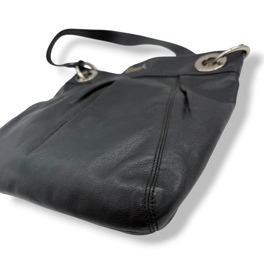 Coach Ashley Black Leather Shoulder Bag - Lux Central