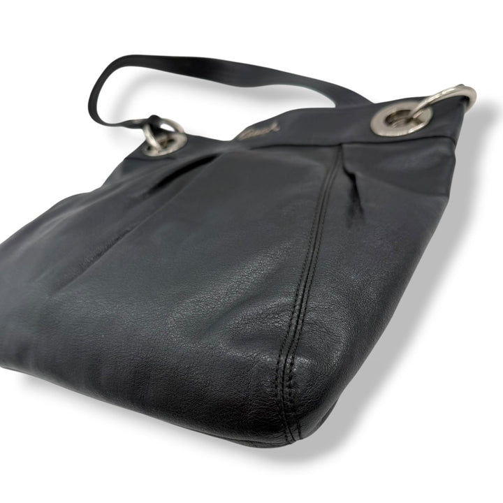 Coach Ashley Black Leather Shoulder Bag - Lux Central