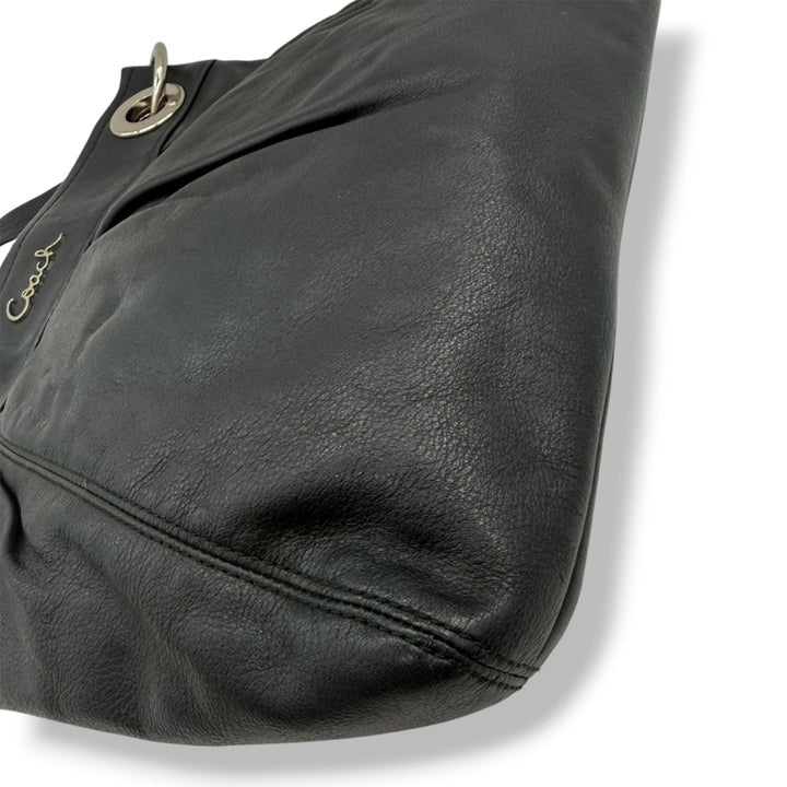 Coach Ashley Black Leather Shoulder Bag - Lux Central