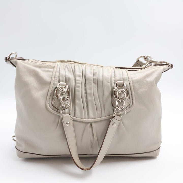Coach Ashley Ivory Leather Satchel Bag - Lux Central