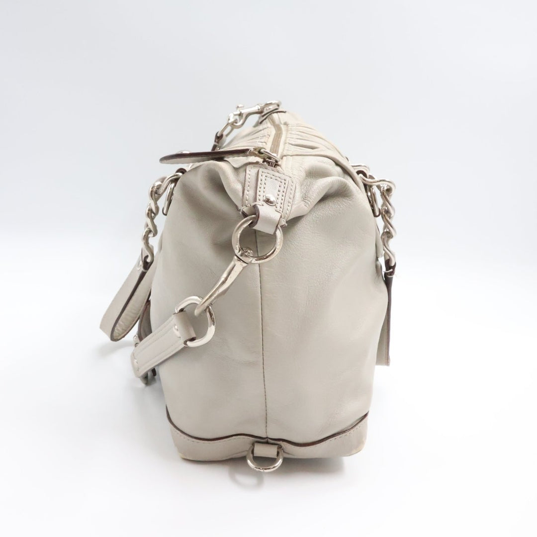 Coach Ashley Ivory Leather Satchel Bag - Lux Central