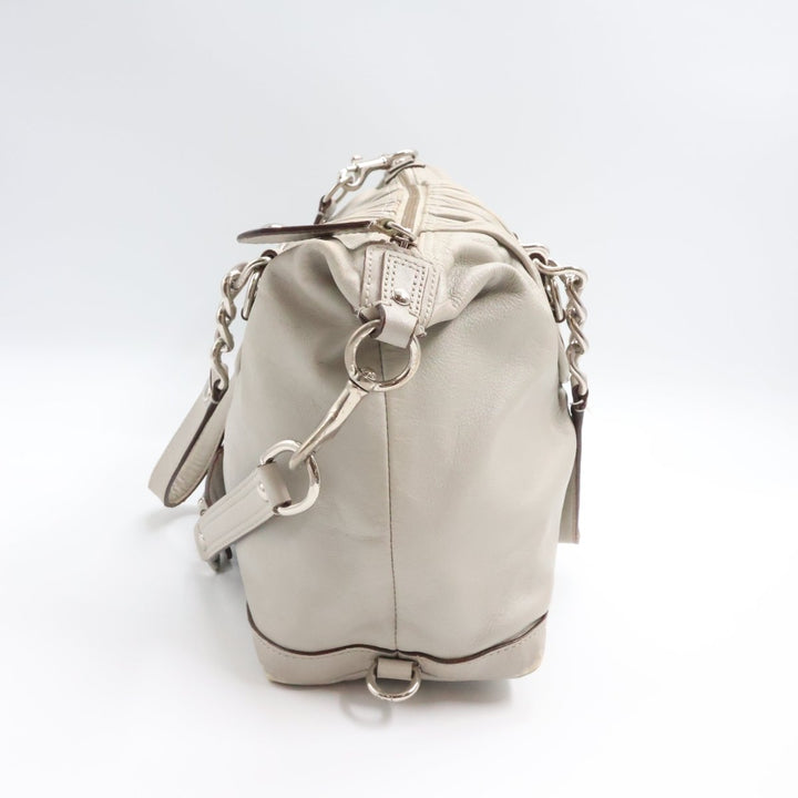 Coach Ashley Ivory Leather Satchel Bag - Lux Central