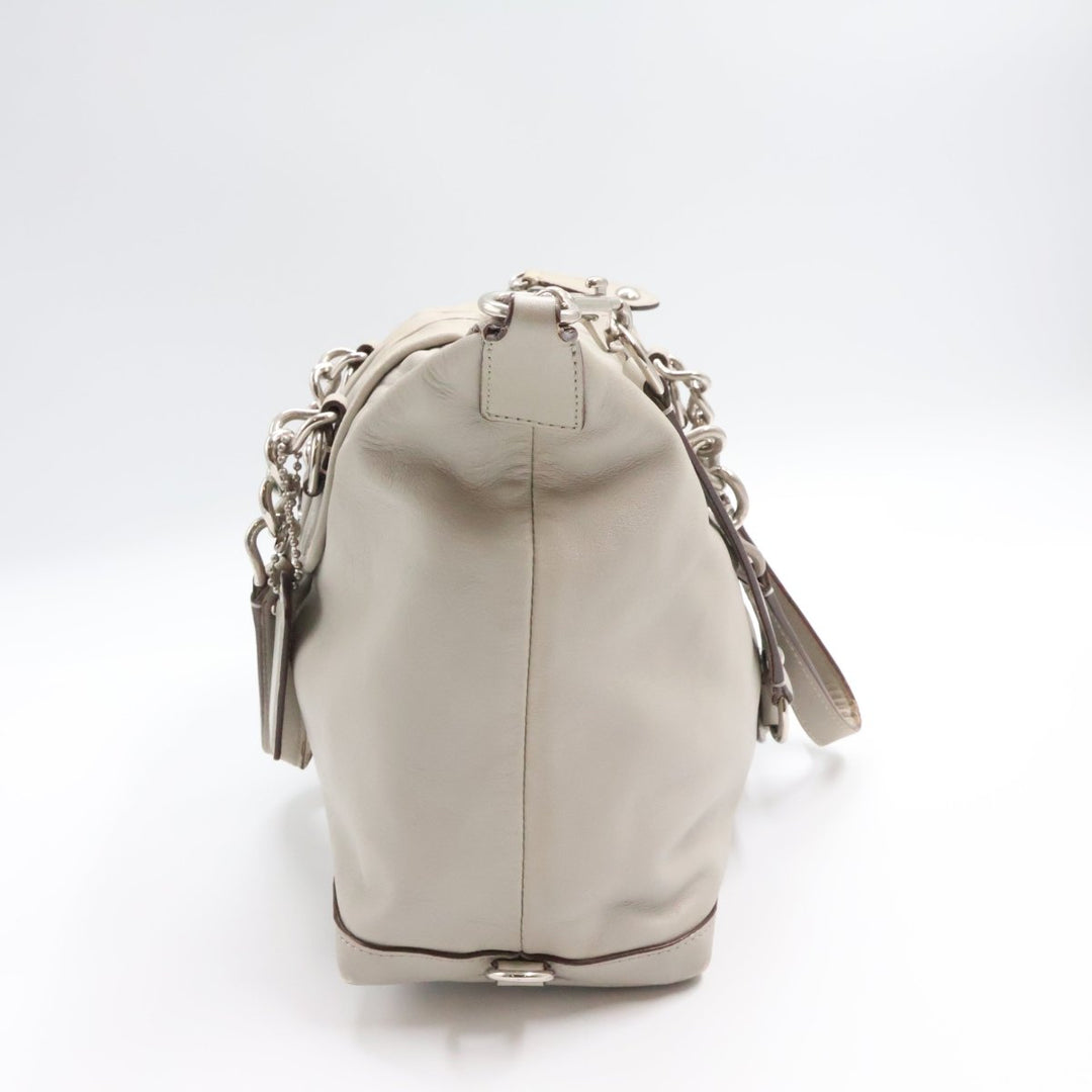 Coach Ashley Ivory Leather Satchel Bag - Lux Central