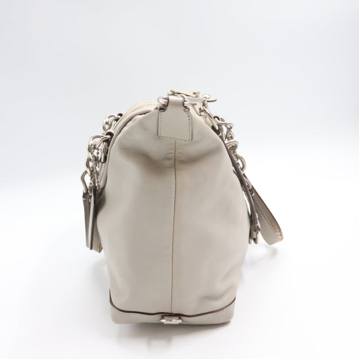 Coach Ashley Ivory Leather Satchel Bag - Lux Central