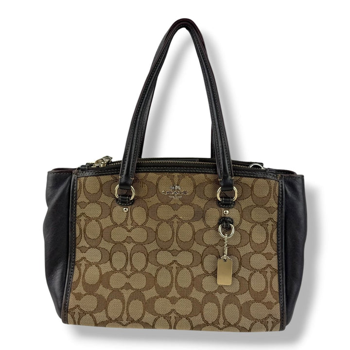 Coach Beige Signature Stanton 26 Tote Handbag - Lux Central