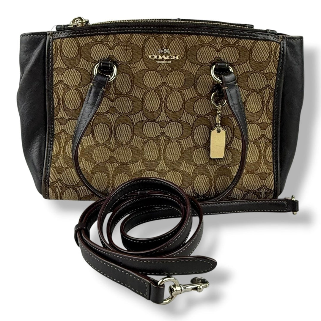 Coach Beige Signature Stanton 26 Tote Handbag - Lux Central