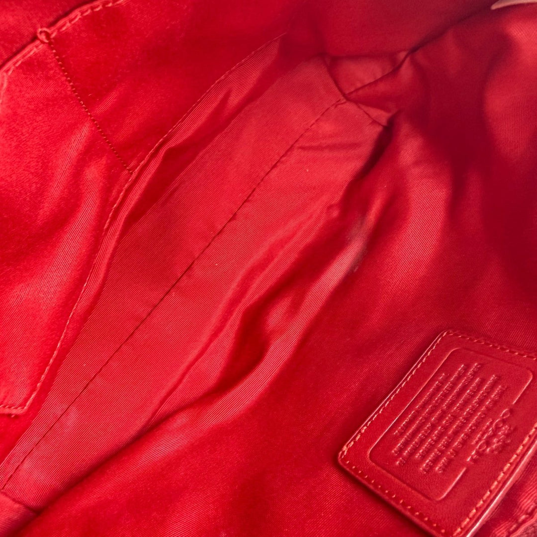 Coach Beige/Red Kelsey Tote Handbag - Lux Central