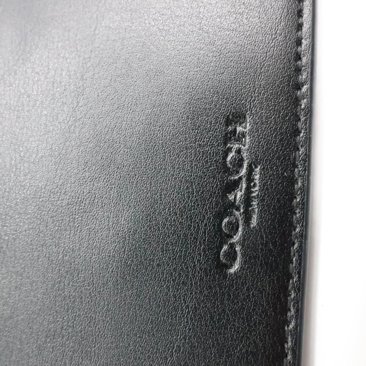 Coach Black Leather Clutch Handbag - Lux Central