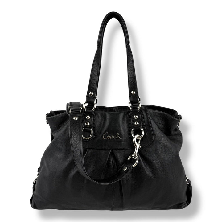 Coach Black Madison Audrey Satchel Handbag - Lux Central