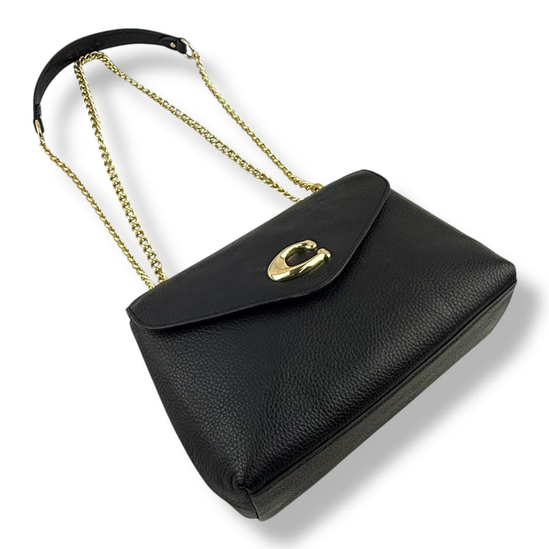 Coach Black Tammie Shoulder Leather Handbag - Lux Central