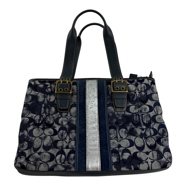 Coach Blue Tie Dye Signature Tote Handbag - Lux Central