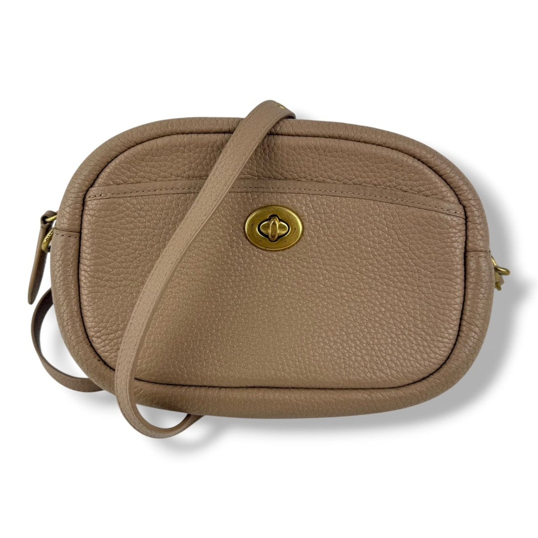 Coach Camera Soft Pebble Beige Crossbody Handbag - Lux Central