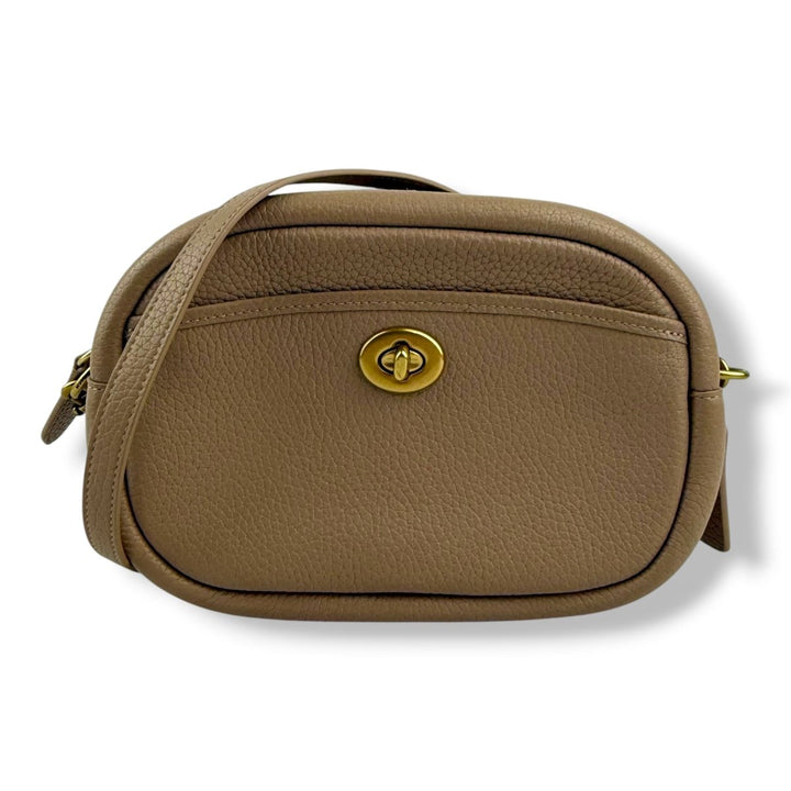 Coach Camera Soft Pebble Beige Crossbody Handbag - Lux Central