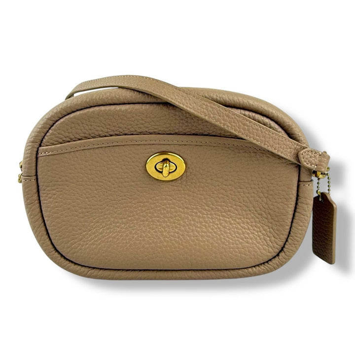 Coach Camera Soft Pebble Beige Crossbody Handbag - Lux Central