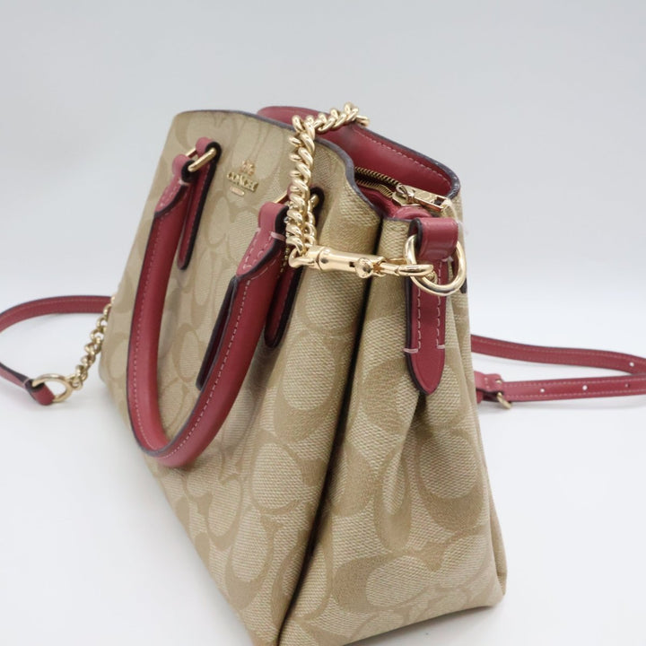 Coach Carryall Satchel Beige/Pink - Lux Central