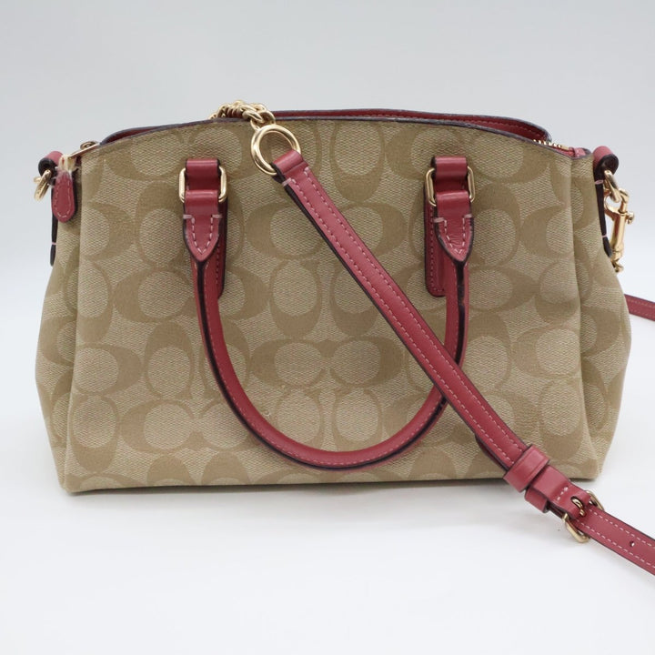 Coach Carryall Satchel Beige/Pink - Lux Central
